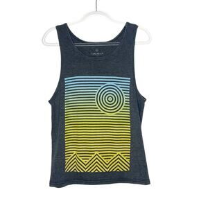 COACHELLA 2014 Tank Top Festival Band Music Graphic Tee Lineup Print Gray Size S